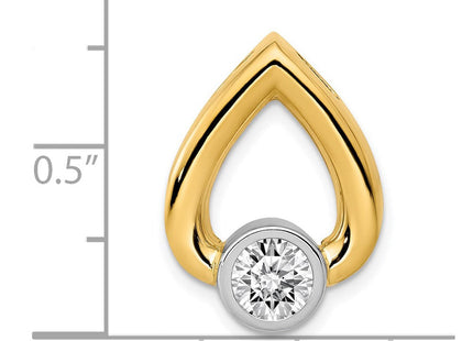 14k Holds Stone Teardrop Chain Slide Mounting (Style XS1194)