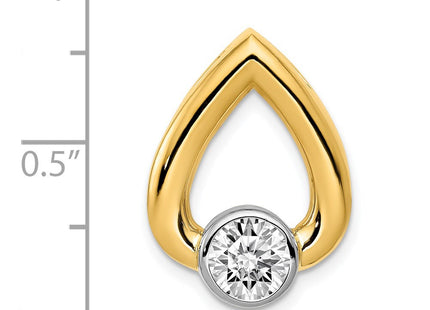 14K gold teardrop chain, another view