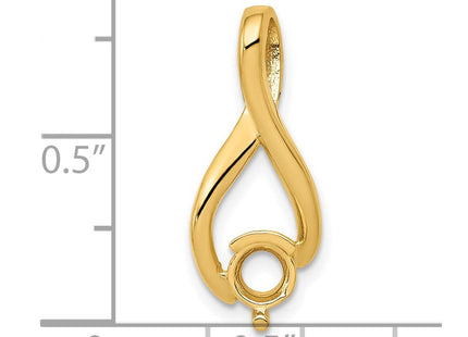 14k Holds Stone Fancy Slide Mounting Fits up to Regular/ Fancy or Reversible Omega (Style XS1199)