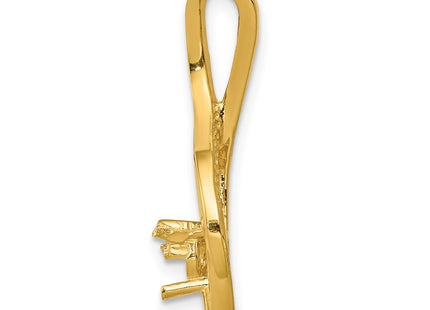 14K gold pendants & charm, alternate view