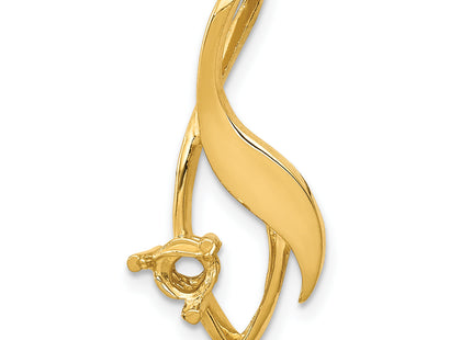 14k Holds Stone Fancy Slide Mounting Fits up to Regular/ Fancy or Reversible Omega, 25 x 12mm