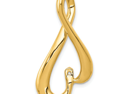 14k Fancy Peg-Set Diamond Slide Mounting Fits up to Regular/Fancy/Reversible Omega, 32 x 16mm