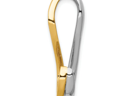 14k Two-tone Peg-Set Fancy Slide Mounting Fits up to Regular/ Fancy or Reversible Omega, 30 x 15mm