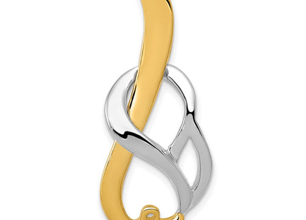 14k Two-tone Peg-Set Fancy Slide Mounting Fits up to Regular/ Fancy or Reversible Omega (Style XS1250)
