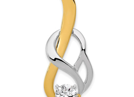 14k Two-tone Peg-Set Fancy Slide Mounting Fits up to Regular/ Fancy or Reversible Omega (Style XS1250)