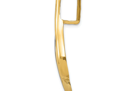 14k Two-tone Peg-Set Fancy Slide Mounting Fits up to Regular/ Fancy or Reversible Omega, 35 x 15mm