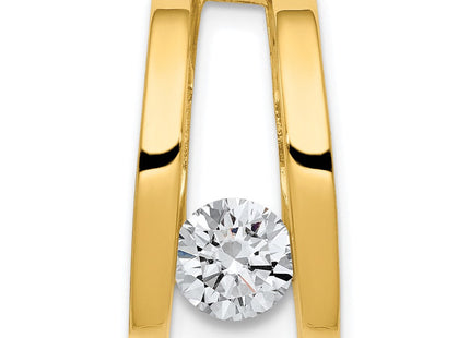 14k Holds Stone Slide Mounting Fits up to Regular/ Fancy or Reversible Omega (Style XS221)