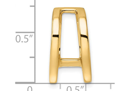 14k Holds Stone Slide Mounting Fits up to Regular/ Fancy or Reversible Omega (Style XS221)