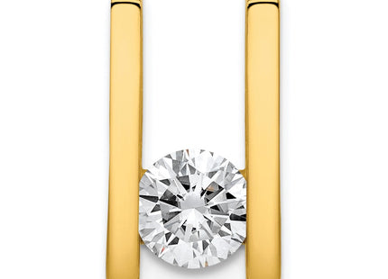 14k Holds Stone Slide Mounting Fits up to Regular/ Fancy or Reversible Omega (Style XS222)