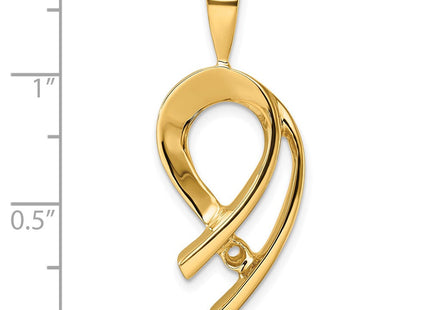 14k Holds Stone Slide Mounting Fits up to Regular/ Fancy or Reversible Omega (Style XS257)