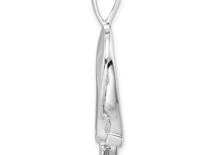 14k White Gold Holds Stone Slide Mounting Fits up to Regular/ Fancy or Reversible Omega (Style XS257W)