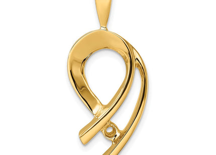 14k Holds Stone Slide Mounting Fits up to Regular/ Fancy or Reversible Omega (Style XS257)