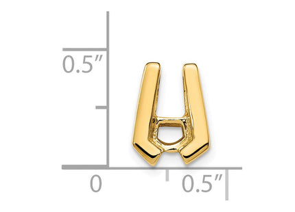 14k Holds Stone Slide Mounting Fits up to Regular/ Fancy or Reversible Omega (Style XS510)