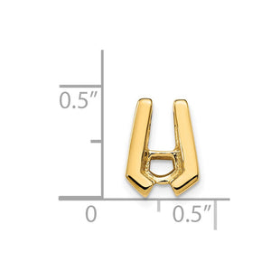 14k Holds Stone Slide Mounting Fits up to Regular/ Fancy or Reversible Omega (Style XS510)
