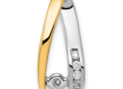 14K gold diamond pendants & charm, alternate view