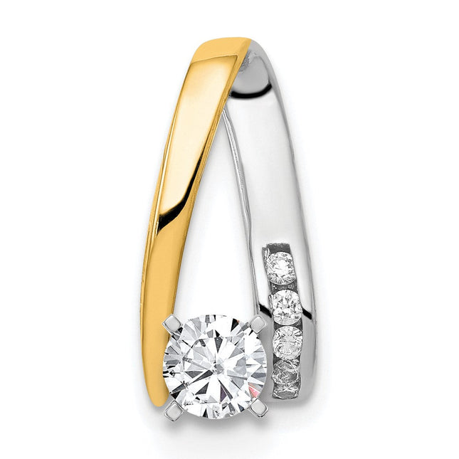 14K gold diamond pendants & charm