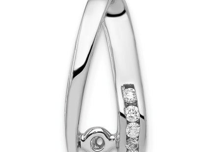 14K white gold diamond pendants & charm, further view