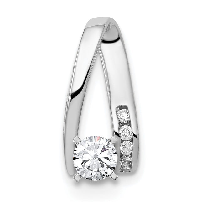 14K white gold diamond pendants & charm