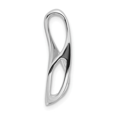 14K White Gold Peg-Set Diamond Slide Mounting Fits up to Regular/ Fancy or Reversible Omega, 25 x 9mm