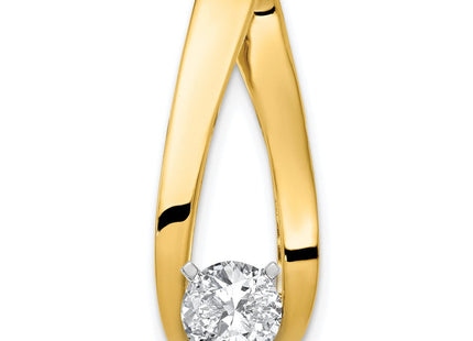 14k Peg-Set Diamond Slide Mounting Fits up to Regular/ Fancy or Reversible Omega (Style XS641)