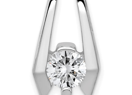 14k White Gold Holds Stone Slide Mounting Fits up to Regular/ Fancy or Reversible Omega (Style XS654)