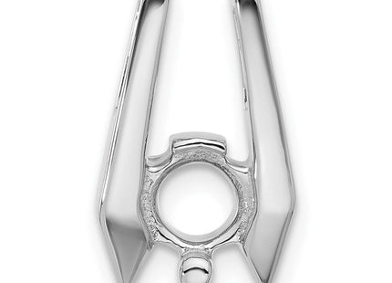 14k White Gold Holds Stone Slide Mounting Fits up to Regular/ Fancy or Reversible Omega (Style XS654)