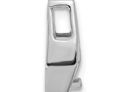 14k White Gold Holds Stone Slide Mounting Fits up to Fancy or Reversible Omega Only, 15 x 9mm