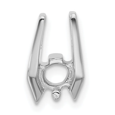 14K White Gold Holds Stone Slide Mounting Fits up to Fancy or Reversible Omega Only, 15 x 9mm