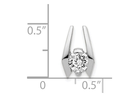 14K white gold diamond pendants & charm, alternate view