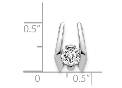 14K white gold diamond pendants & charm, alternate view