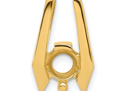 14k Holds Stone Slide Mounting Fits up to Regular/ Fancy or Reversible Omega (Style XS657)
