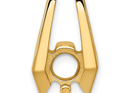 14k Holds Stone Slide Mounting Fits up to Regular/ Fancy or Reversible Omega (Style XS658)