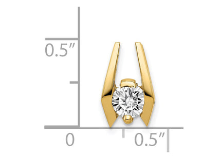 14K gold diamond pendants & charm, further view