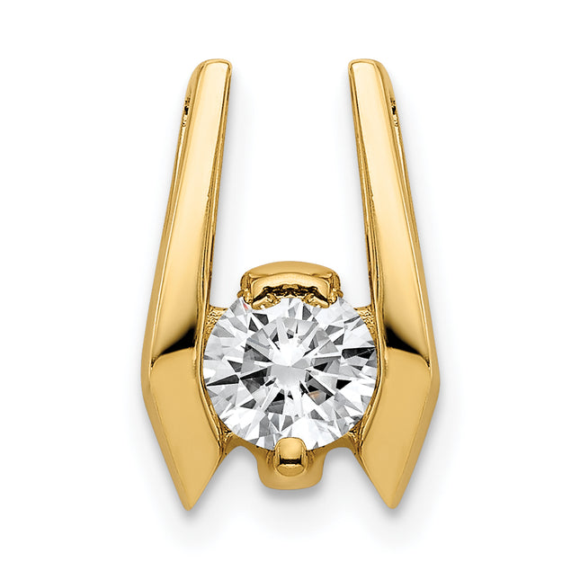14k Complete VS Diamond Slide Fits up to Fancy or Reversible Omega Only, 13 x 8mm
