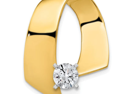 14k Fancy Peg-Set Diamond Slide Mounting Fits up to Regular/Fancy/Reversible Omega (Style XS836)