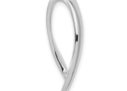 14k White Gold Fancy Peg-Set Diamond Slide Mounting Fits up to Regular/Fancy/Reversible Omega (Style XS836W)