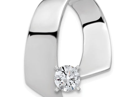 14k White Gold Fancy Peg-Set Diamond Slide Mounting Fits up to Regular/Fancy/Reversible Omega (Style XS836W)