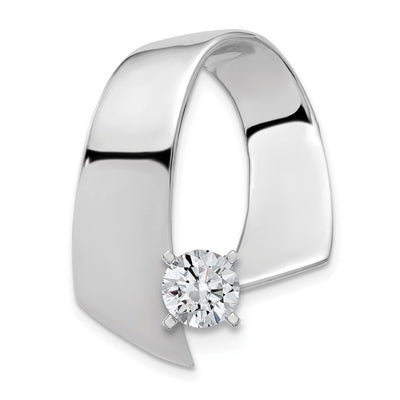 14K White Gold Fancy Peg-Set Diamond Slide Mounting Fits up to Regular/Fancy/Reversible Omega, 29 x 23mm