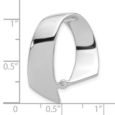 14K White Gold Fancy Peg-Set Diamond Slide Mounting Fits up to Regular/Fancy/Reversible Omega, 29 x 23mm