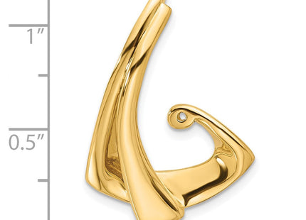 14k Peg-Set Diamond Slide Mounting Fits up to Regular/ Fancy or Reversible Omega (Style XS837)