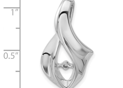 14K white gold diamond mounting, further view