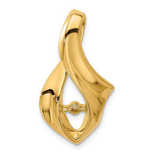 14k Peg-Set Diamond Slide Mounting Fits up to Regular/ Fancy or Reversible Omega (Style XS838)