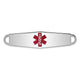 Sterling Silver Rhodium-plated Medical ID Plate, 57 x 13mm