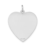 Sterling Silver RH-pltd Engraveable Enamel Lg.Heart Medical Pendant view 2