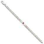 Sterling Silver Polished Medical Anchor Link ID Bracelet, 7.5 x 6mm view