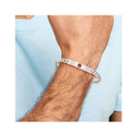 Sterling Silver Polished Medical Curb Link ID Bracelet, 7.5 x 6.5mm view