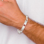 Sterling Silver Polished Medical Anchor Link ID Bracelet, 7.5 x 8mm view