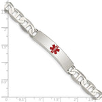 Sterling Silver Polished Medical Anchor Link ID Bracelet, 7.5 x 8mm view