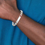 Sterling Silver Polished Medical Anchor Link ID Bracelet, 7.5 x 7mm view