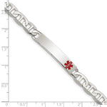 Sterling Silver Polished Medical Anchor Link ID Bracelet, 7.5 x 7mm view